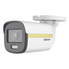 Bala TURBOHD 4K / Imagen a color 24/7 / Lente 2.8 mm / METAL / Luz Blanca 20 mts / Exterior IP67 / WDR 130 dB