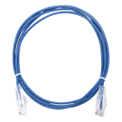 Cable de Parcheo Slim UTP Cat6 - 2 Metros (6.56 Pies) Azul Diámetro Reducido (28 AWG)