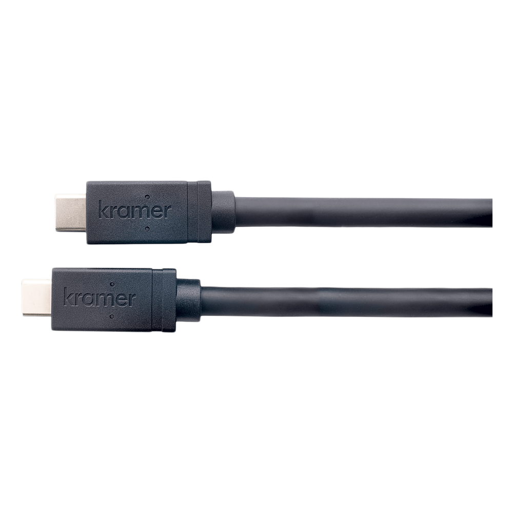 Cable Activo Híbrido AOC USB-C (M) a USB-C (M) | USB 3.2 Gen-2 SuperSpeed+ | 10 Gbps | 4K@60 Video | Carga 60W | K-Lock | 15.2 mts