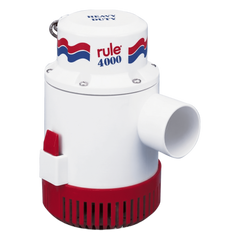 Bomba de Achique Sumergible Rule 56D / 4,000 GPH / 12V CD / Máxima Capacidad / Ejes de Acero Inoxidable / Protección Térmica TCO / Certificación CE e ISO 8849
