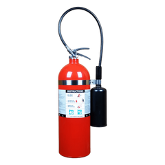 Extintor de dióxido de carbono CO2, para fuegos clase B y C, listado UL, 20lb (9.07 Kg).
