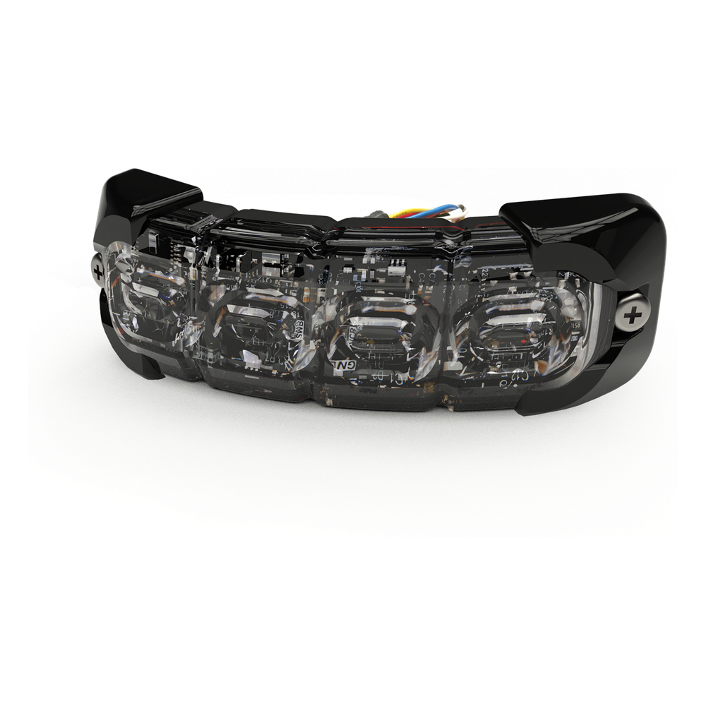 Luz Auxiliar Flexible de 8 LED, Azul/Blanco, Lente Transparente