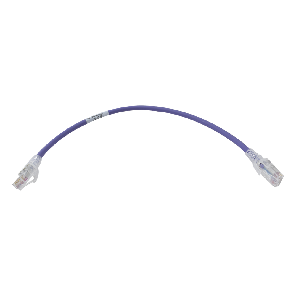 Patch Cord MC6 Modular Cat6 UTP, CM/LS0H, 0.3 Metros (1 Pie), Color Violeta