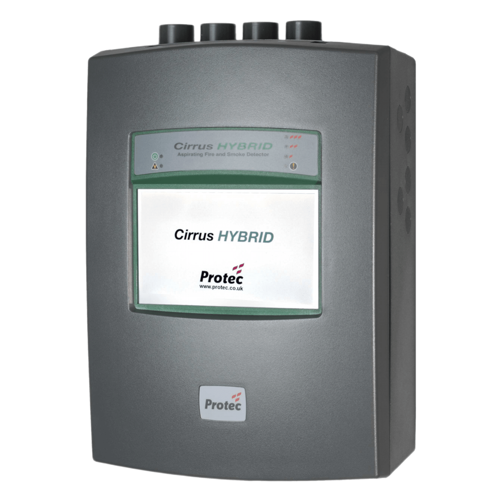 Detector de Humo por Aspiración / Cirrus Hybrid 1 Zona / Híbrido CCD + EWSD / Pantalla LCD Táctil 7 pulgadas / IP30 / Cobertura 2500 m²
