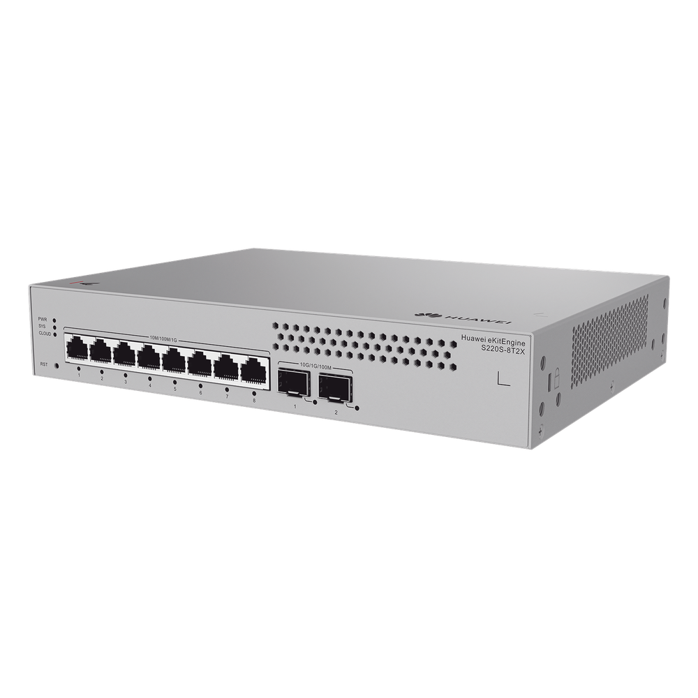 Switch de Acceso Gigabit Administrable Capa 2 / 8 puertos 10/100/1000 Mbps / 2 Puertos 10GE SFP Uplink  / ERPS / IMGP Snooping / DHCP Snooping / Administración Nube Gratis