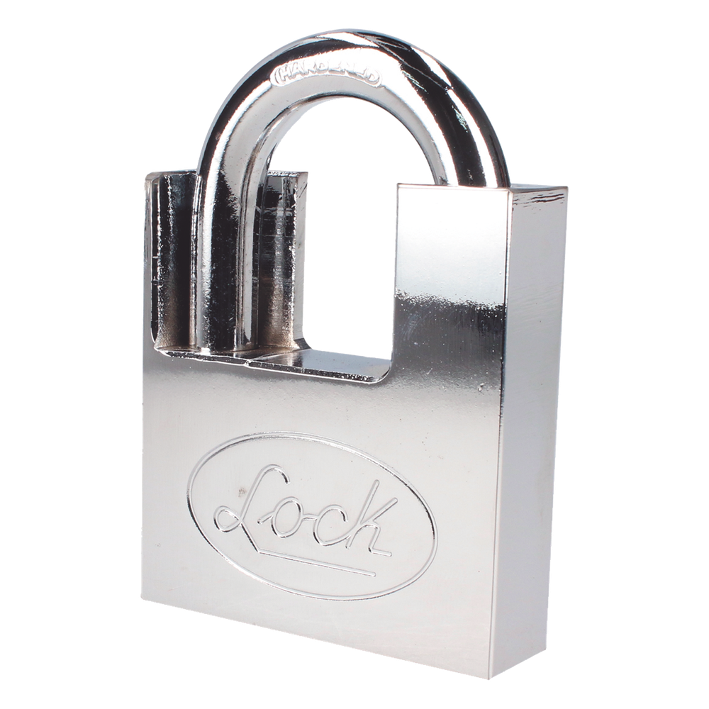 Candado de acero con Guarda Anti Palanca/ Acabado en Cromo Satinado / Doble Cerrojo / Medida 70 mm/ Nivel de seguridad 7/ 4 Llaves Abloy.
