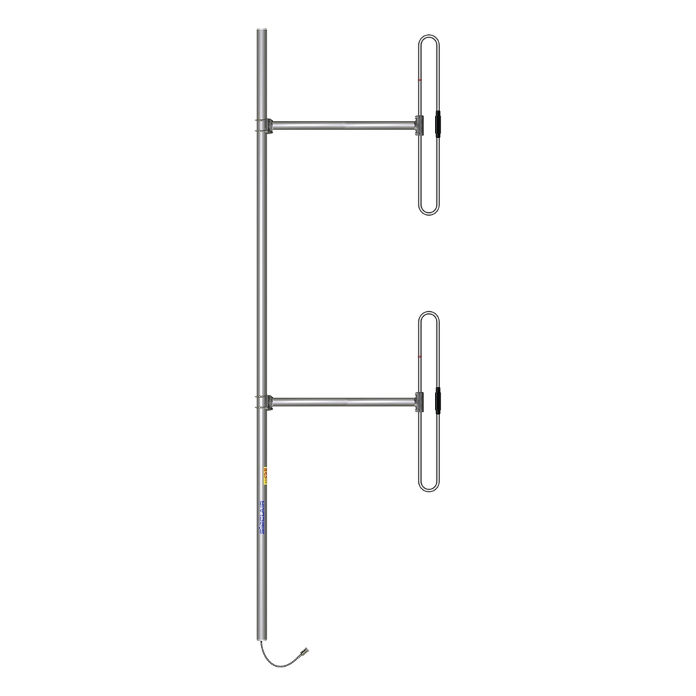 Antena Base de 2 Dipolos, 138-174 MHz, 5 dBd, 36 MHz de Ancho de Banda, Bi-direccional, 300 Watt, N Macho, Inclinación Opcional "Tilt" de 0, 2, 4, 6, 8 o 10 Grados.