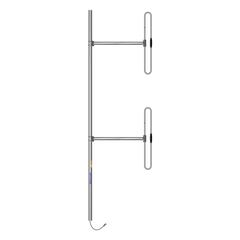 Antena Base de 2 Dipolos, 138-174 MHz, 5 dBd, 36 MHz de Ancho de Banda, Bi-direccional, 300 Watt, N Macho, Inclinación Opcional "Tilt" de 0, 2, 4, 6, 8 o 10 Grados.