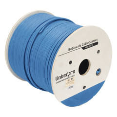 Bobina de Cable Siamés Cat6 UTP 100% Cobre + 2 Cables Gruesos (18 AWG) para Alimentar Cámaras Más Lejos / 152 Metros (500 Pies) / Instalación en Exterior / Uso Industrial para Climas Extremos