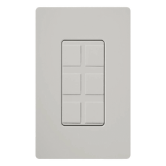 Marco de pared de 6 espacios para conectores modulares de red, telefonía, coaxial o fibra óptica