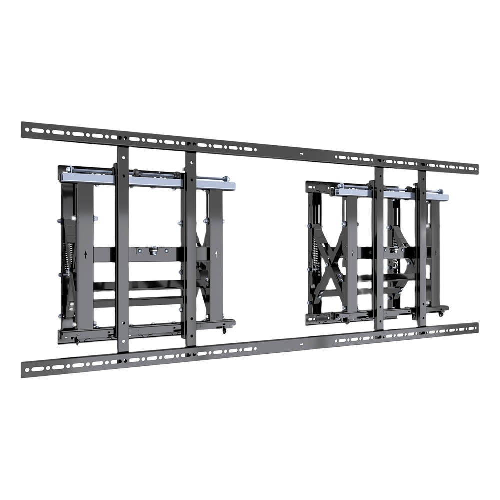 Soporte Estructural Modular para Pantallas | Altura Ajustable de 200 mm a 1600 mm | Ancho 600 mm | Profundidad 134 mm a 300 mm | Diseño Metálico| Compatible con Diferentes Tamaños de Pantallas |Soporta Formato Horizontal y Vertical.