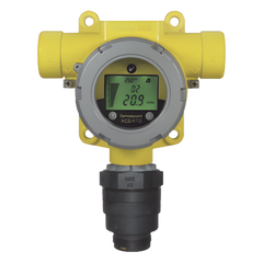 Detector de gas fijo remoto con sensor de oxígeno (O2) 0-25%, transmisor antiexplosión Clase I Div. 2, carcasa de aluminio, salida Modbus y 4-20 mA