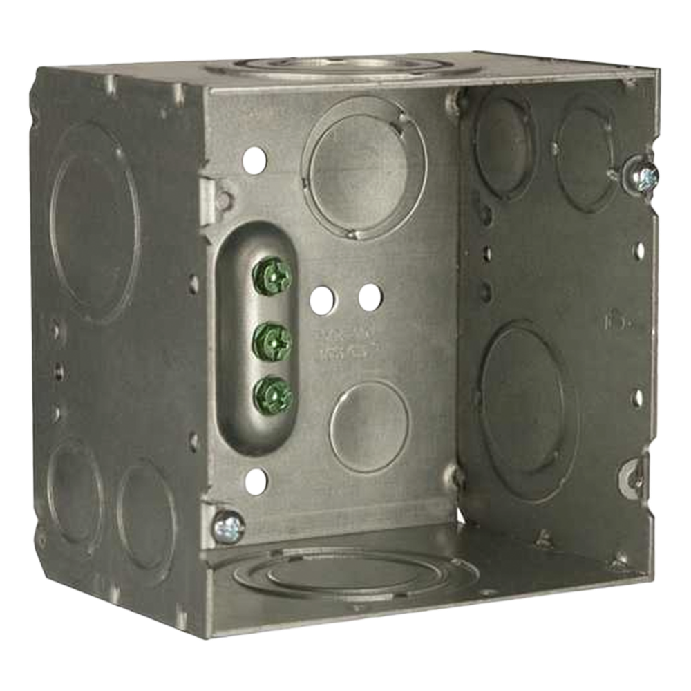 Caja Cuadrada 4- 11/16" x 4 11/16"/ Profundidad de 3-1/4"/ 2 Entradas  1", 1 1/4", 1 1/2", 2", 2 Entradas 1"-1 1/4", 2 Entradas 3/4 "- 1", 4 Entradas 1/2" - 3/4", 2 Entradas 1/2".