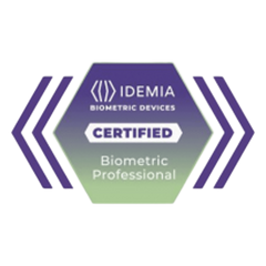 Certificado Idemia Profesional Biométrico , membresía de 2 años con acceso al módulo de ventas 24/7 a la plataforma de aprendizaje de dispositivos biométricos de IDEMIA.