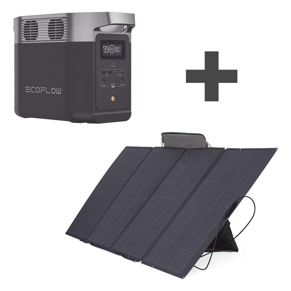 Kit de Estación de Energía Portátil 1024Wh + Panel Solar Flexible 400W