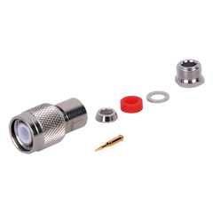 Conector TNC Macho Rosca Izquierda para cables RG-58/U, RG-142/U.