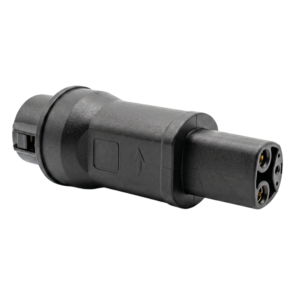 Adaptador de Conector EV / Entrada Tipo 1 (SAE J1772) / Salida NACS / 7 kW / 32 A / 220 V AC / Monofásico / Uso Interior y Exterior