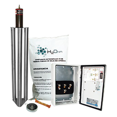Kit Antivandalico de Puesta a Tierra de 100 Amperes con Electrodo, Filtro y Compuesto H2Ohm.