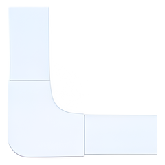Sección en "L" color blanco de PVC auto extinguible,  para canaleta PT48 (6130-01002)