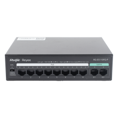 Switch PoE+ no Administrable, hasta 110 Watts, 8 puertos PoE+ 10/100 y 2 Uplinks Gigabit 1G