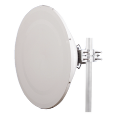 Antena direccional Alto Rendimiento / Parábola profunda para mayor aislamiento al ruido /4 ft / Guía de onda  para radio B5x y C5x / Ganancia de 35 dBi / Soporte de acero inoxidable / Polaridad en 90 ° y 45 ° / Incluye montaje.