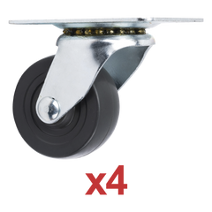 Kit de 4 Ruedas Locas para Racks y Gabinetes (Ver Compatibilidad).