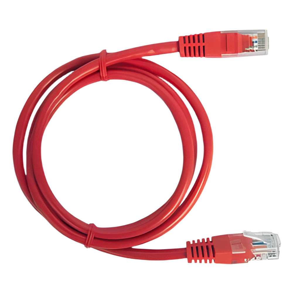 Cable de Parcheo UTP Cat5e - 0.5 Metros (1.64 Pies) - Rojo