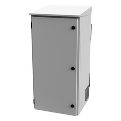 Gabinete de Exterior con Rack de 19" de 24U con Ventiladores y Termostato, Se envía el Gabinete Armado (Montaje a poste o torre se vende por separado).