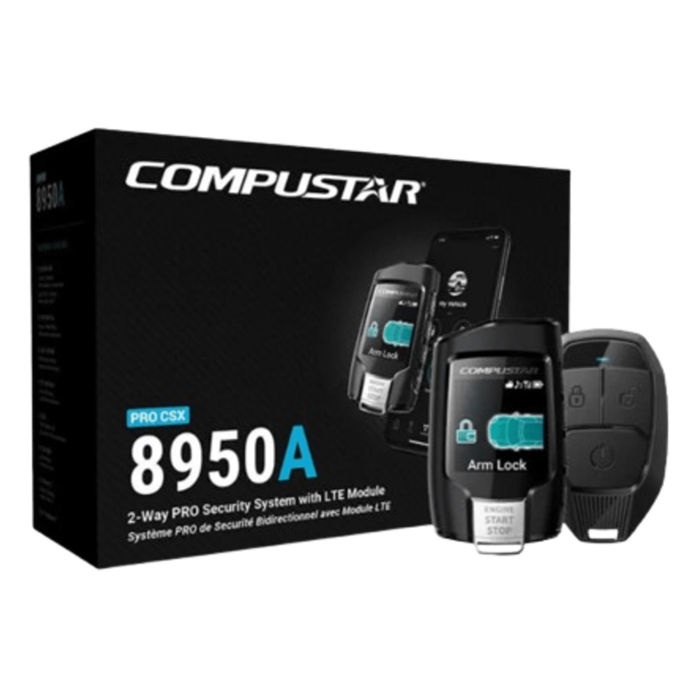 (MONITOREO en APP) Kit de Alarma Vehicular Profesional de 2 vías y control LCD con modulo CM2500 Incluye  GPS X1-MAX LTE
