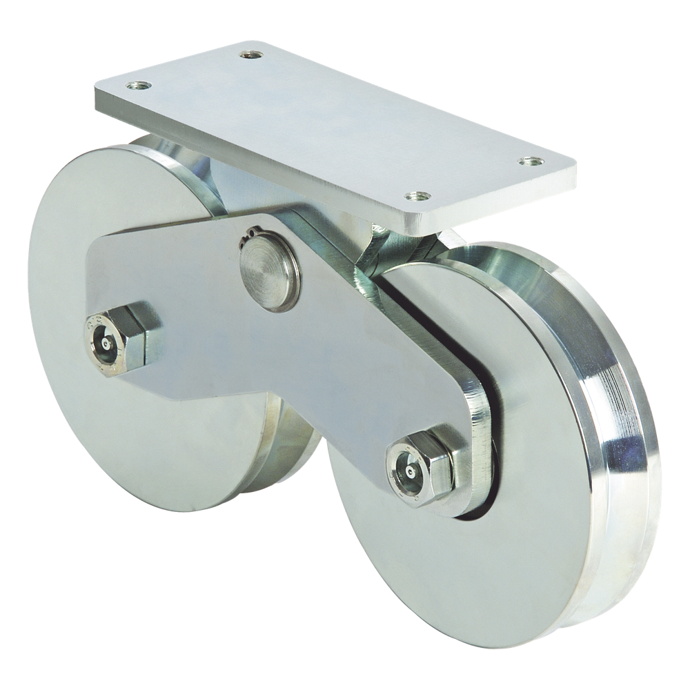 339V - Rueda Doble de 16 cm / Capacidad Para Puertas de hasta 1920 Kg / Canal Tipo V
