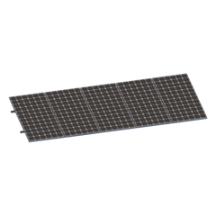 Kit De Minirieles Para Panel Solar Arreglo 1X5 Para Instalación Plano En Lámina
