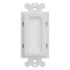 Placa de Pared Pasacables Tipo Cepillo, Estándar GFCI, Material ABS, Color Blanco
