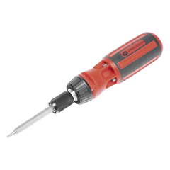 Desarmador 6 en 1 con Mango de Agarre Plástico (Torx #10 y #20, Hexagonal #5, PH0, PH2, Plana #5)