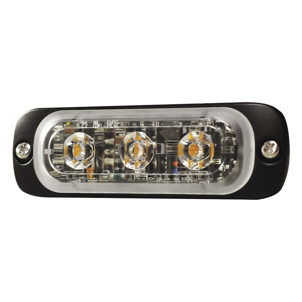 Luz Auxiliar de 3 LED, Azul, Lente Transparente, SAE