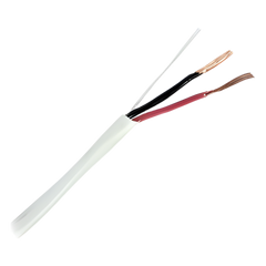 Bobina de 305 Metros (1000 Pies) / 2 x 18 AWG / Cable / Blanco / Para Aplicaciones de Alarma / Audio / Control de Acceso / Certificado UL / Resistente al Fuego / Para Interior