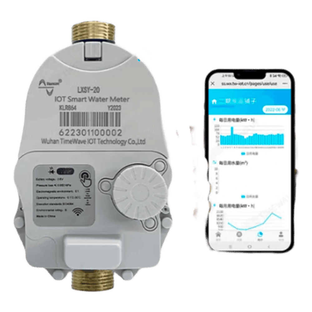 Medidor de Agua Mecánico LoRaWAN IoT de 2 Pulgadas / Smart Metering y Telemetría para BMS / Válvula de Corte de Flujo / Batería Litio de Larga Duración / Comunicación Inalámbrica / Monitoreo Remoto