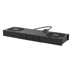 Kit de 2 Ventiladores (12 x 12 cm) con 3 Tomas de Corriente 110 Vca/50 Hz con Clavija