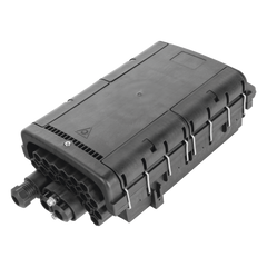 Caja de Distribución de Fibra Óptica para 48 Empalmes con 16 Acopladores SC/APC, Enterrado Directo, IP68
