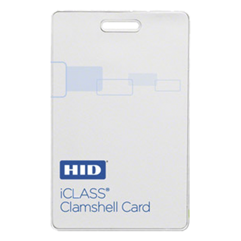 Tarjeta iClass Clamshell (Gruesa) / 2 k memoria / Programada  a 26 bits Aleatoriamente/ Garantía de por Vida