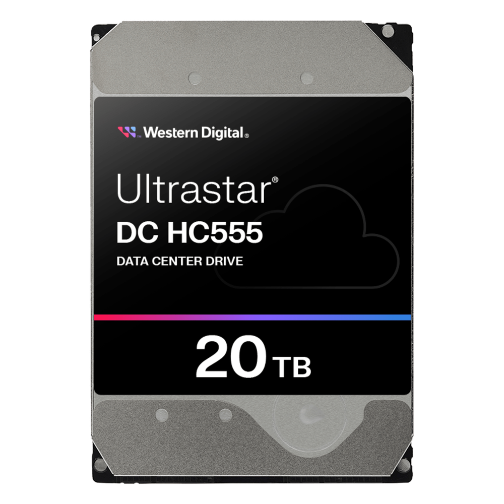 Disco Duro Empresarial WD Ultrastar HC555 / 20TB / SATA 6Gb/s / 7200 RPM / HelioSeal / ePMR / CMR