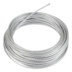 Rollo o carrete de 100 Metros de Retenida de 1/8" de Alta Resistencia, Galvanizado clase A.