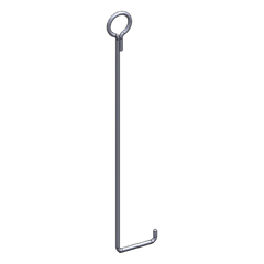 Ancla de piso para retenida para torre de 45 m, tipo piso con galvanizado por electrólisis