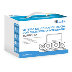 (MICRÓFONO Integrado) Kit TurboHD 1080p Lite / DVR 4 canales / Audio por Coaxitron / 4 Cámaras Bala de Policarbonato con Micrófono Integrado