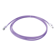 Patch Cord Z-MAX Cat6A S/FTP, CM/LS0H, 2.13 Metros (7 Pies), Color Violeta, Versión Bulk