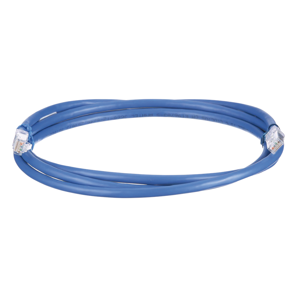 Cable de Parcheo UTP, Cat6A, 24 AWG, CM, Color Azul, 6.1 Metros (20 Pies)