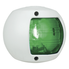 Luz lateral de Navegación en Color Verde con Carcasa Blanca para Embarcaciones a Vela o a Motor de Menos de 20 Metros