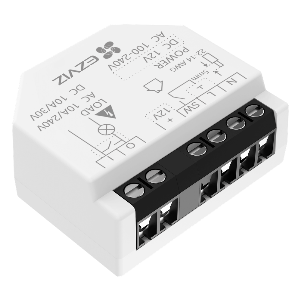 Relé Inteligente Wi-Fi, CS-T35-R100-WD, 16A 250VAC, Wi-Fi 6 y BLE, Control por App EZVIZ, Compatible con Google Assistant, Amazon Alexa y Matter, Protecciones de Temperatura y Sobrecarga