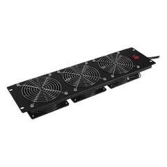 Kit de 3 Ventiladores para Montaje en Rack de 19 in, Alimentación 220 Vca con Plug IEC C14, 3 UR, Color Negro