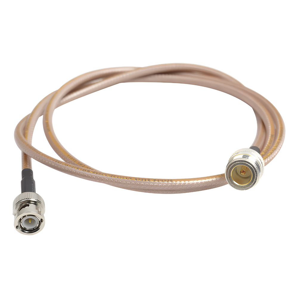 Jumper Fabricado con Cable LP-142 Conectores BNC/N Hembra de 110 cm (43.31 Pulgadas).
