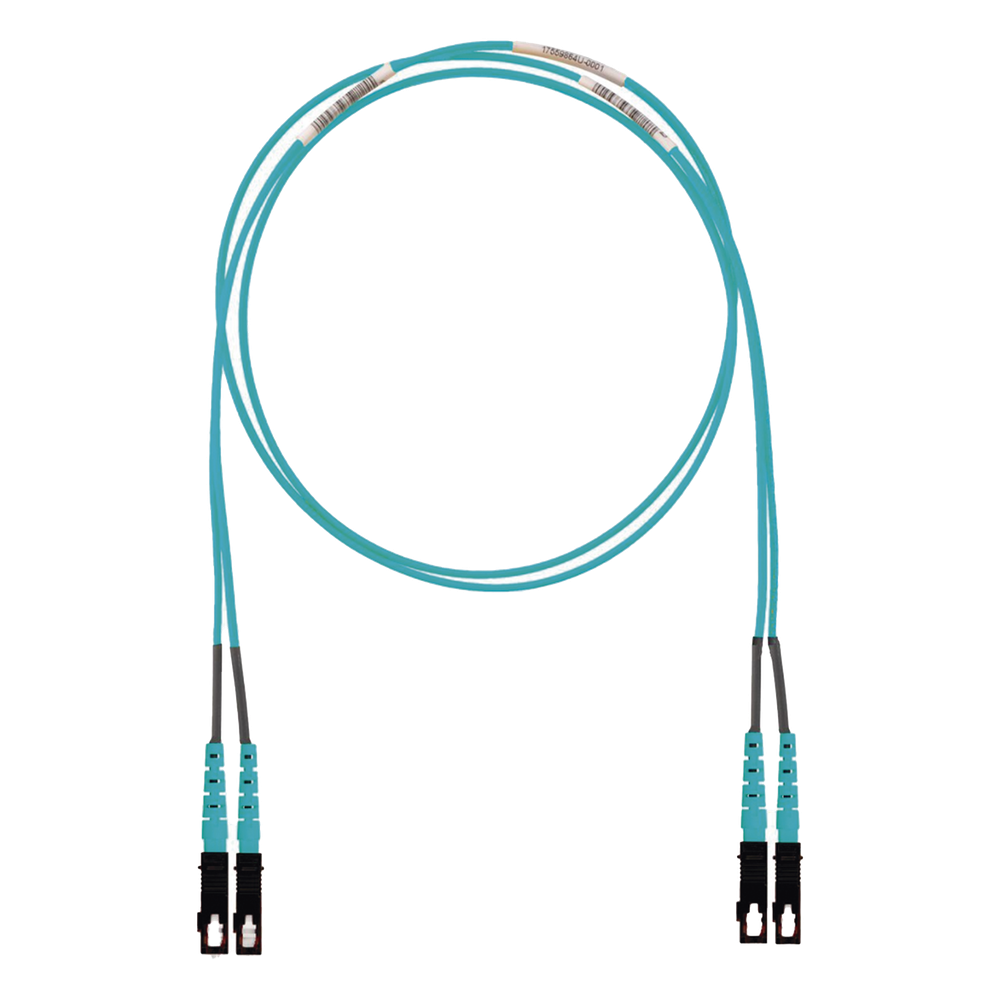Jumper de Fibra Optica Multimodo 50/125 OM3, SC-SC Duplex, LSZH (Cero Halógenos), Color Aqua, 2 Metros (6.56 Pies)